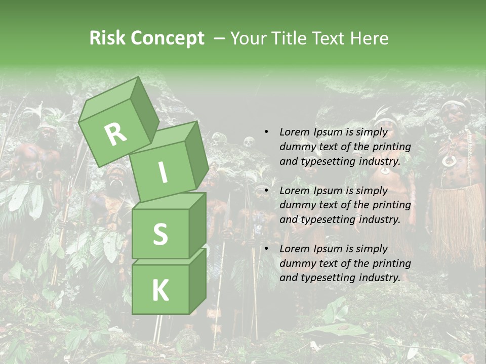 A Group Of Native People Standing In Front Of A Cave PowerPoint Template