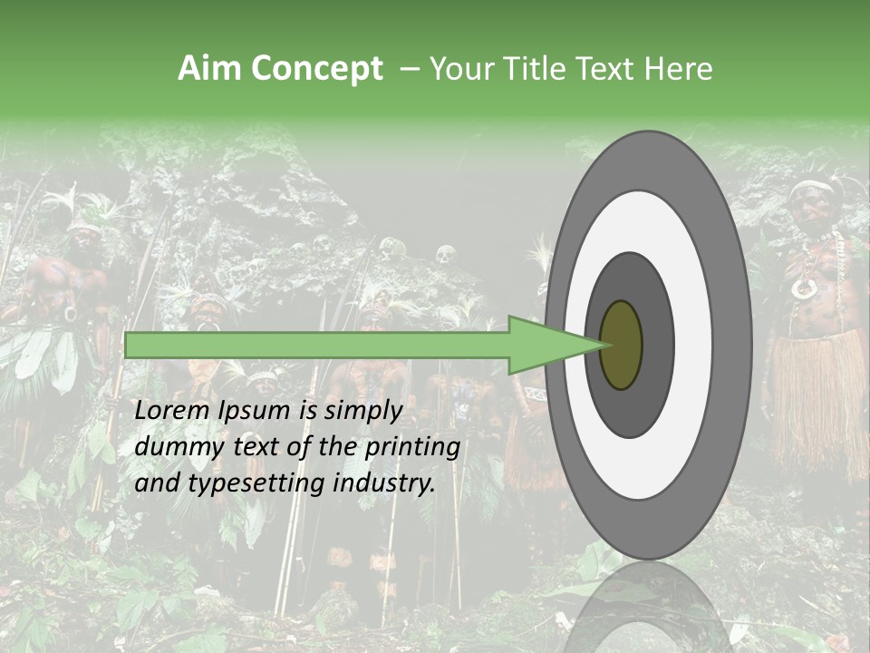 A Group Of Native People Standing In Front Of A Cave PowerPoint Template