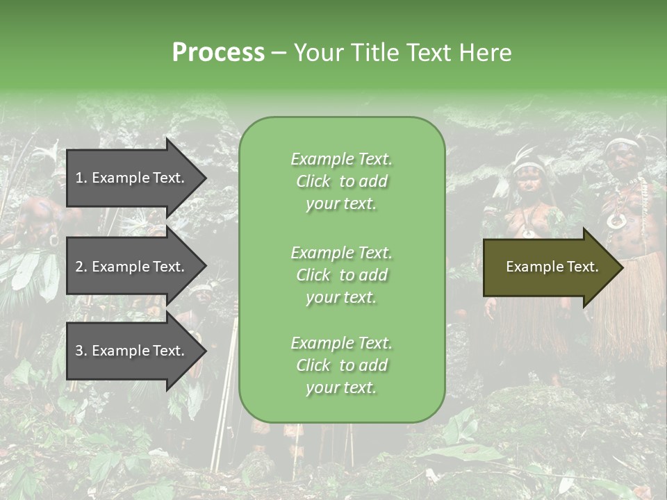 A Group Of Native People Standing In Front Of A Cave PowerPoint Template