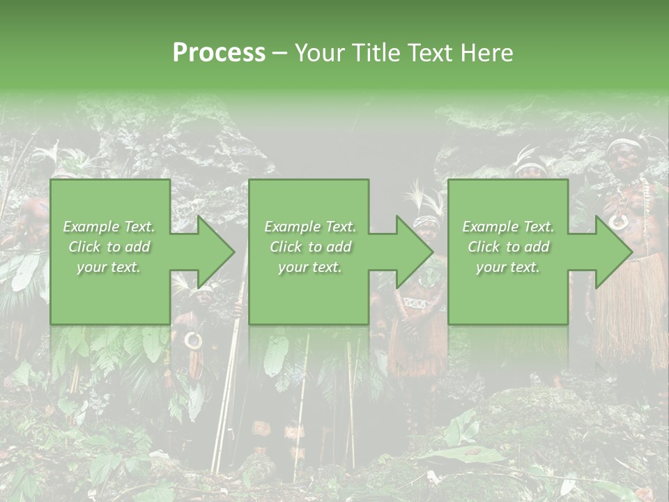 A Group Of Native People Standing In Front Of A Cave PowerPoint Template