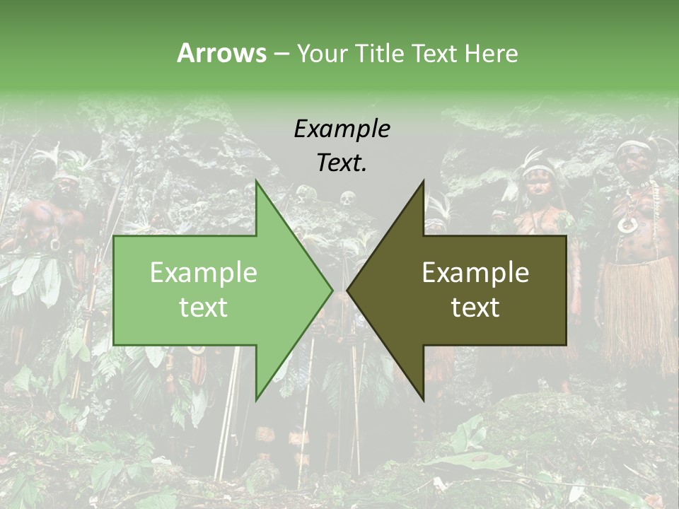 A Group Of Native People Standing In Front Of A Cave PowerPoint Template