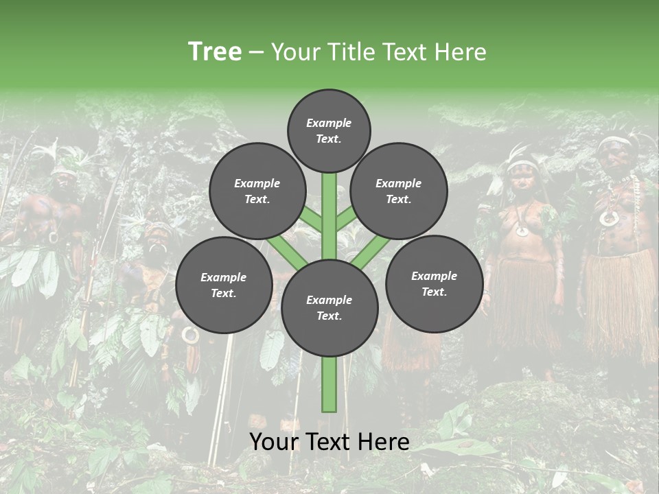 A Group Of Native People Standing In Front Of A Cave PowerPoint Template