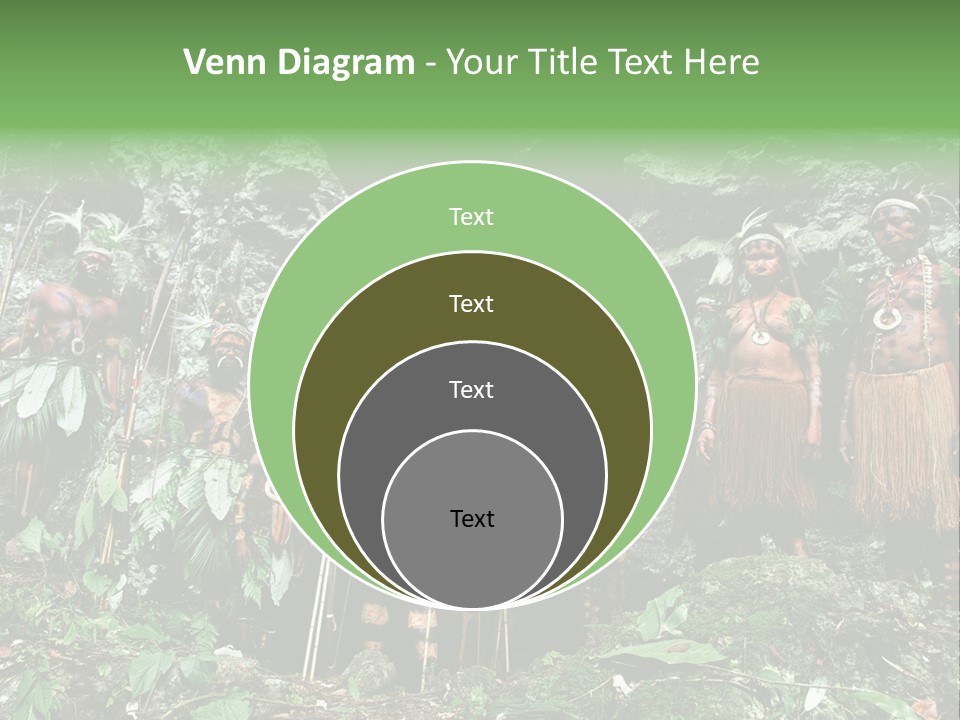 A Group Of Native People Standing In Front Of A Cave PowerPoint Template