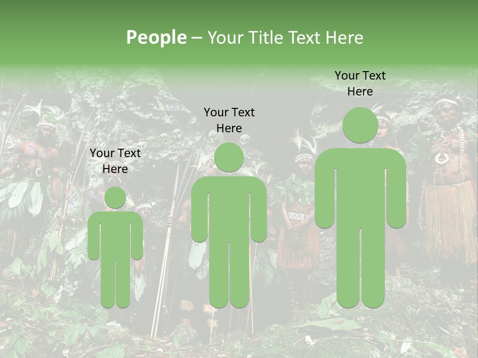 A Group Of Native People Standing In Front Of A Cave PowerPoint Template