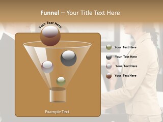 Two People Shaking Hands In Front Of A Group Of People PowerPoint Template