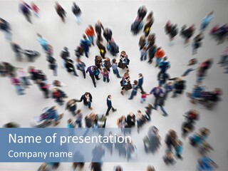 A Group Of People Standing In A Circle PowerPoint Template
