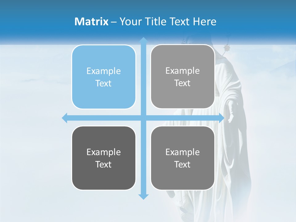 A Statue With A Crown Of Flowers On Top Of It PowerPoint Template