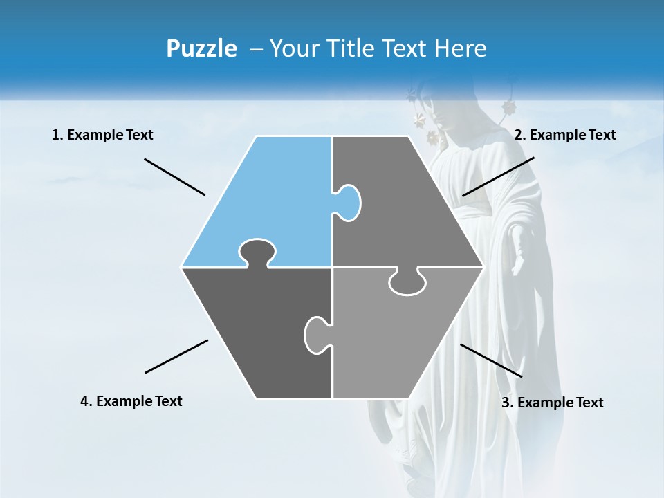 A Statue With A Crown Of Flowers On Top Of It PowerPoint Template