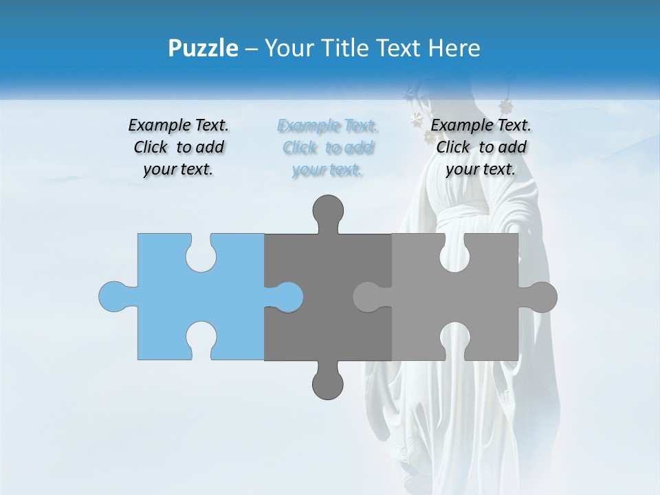 A Statue With A Crown Of Flowers On Top Of It PowerPoint Template