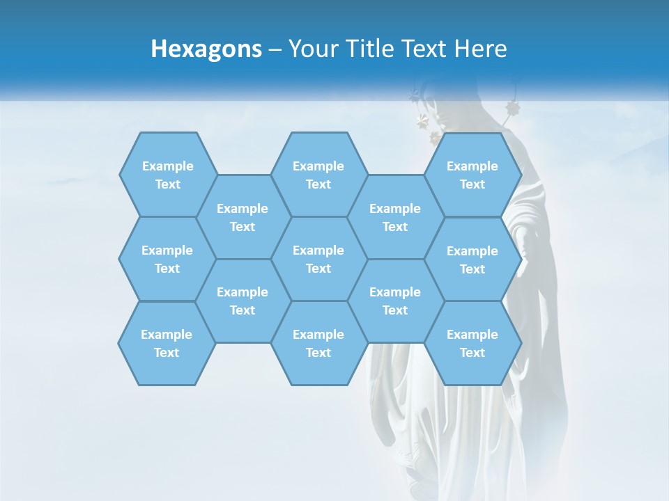 A Statue With A Crown Of Flowers On Top Of It PowerPoint Template