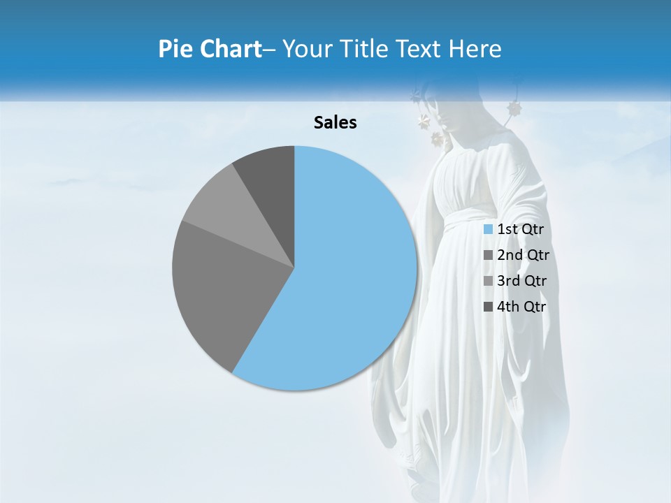 A Statue With A Crown Of Flowers On Top Of It PowerPoint Template