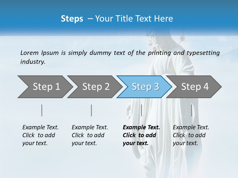A Statue With A Crown Of Flowers On Top Of It PowerPoint Template