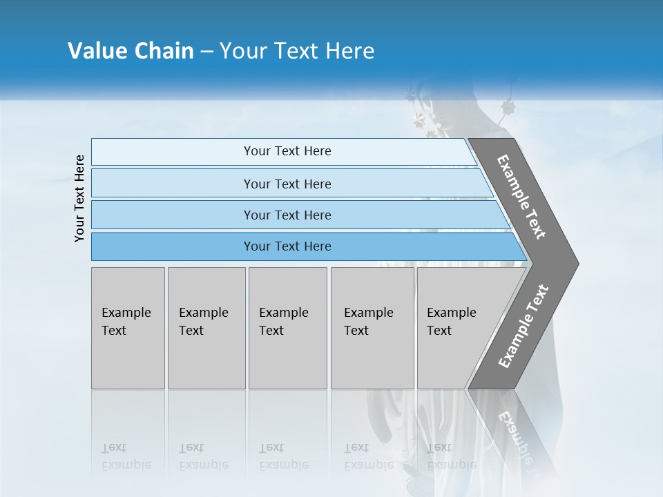 A Statue With A Crown Of Flowers On Top Of It PowerPoint Template