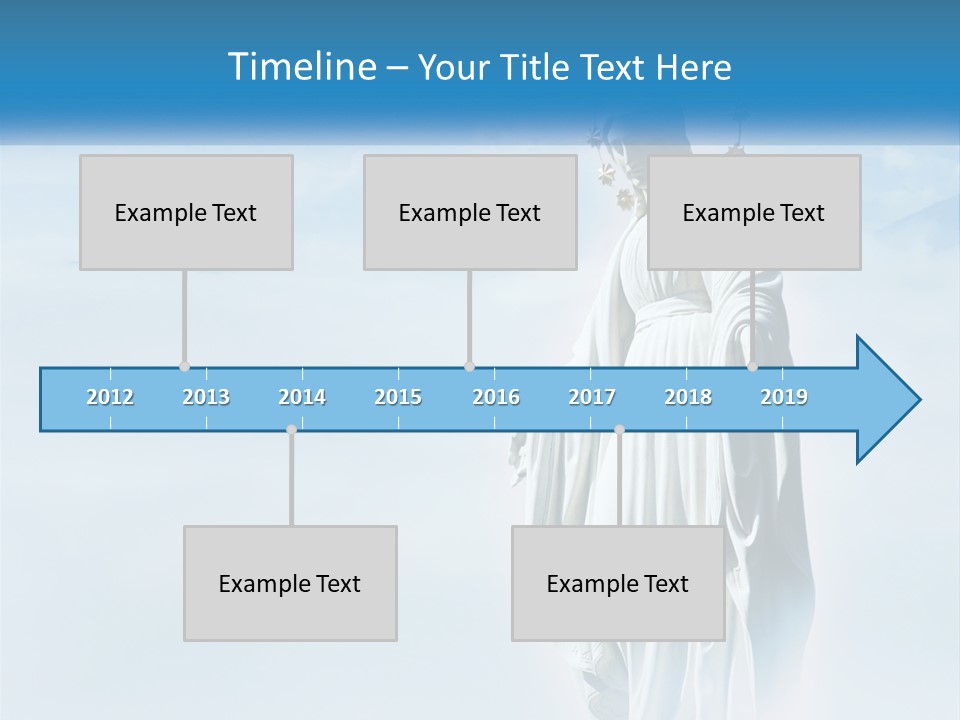 A Statue With A Crown Of Flowers On Top Of It PowerPoint Template