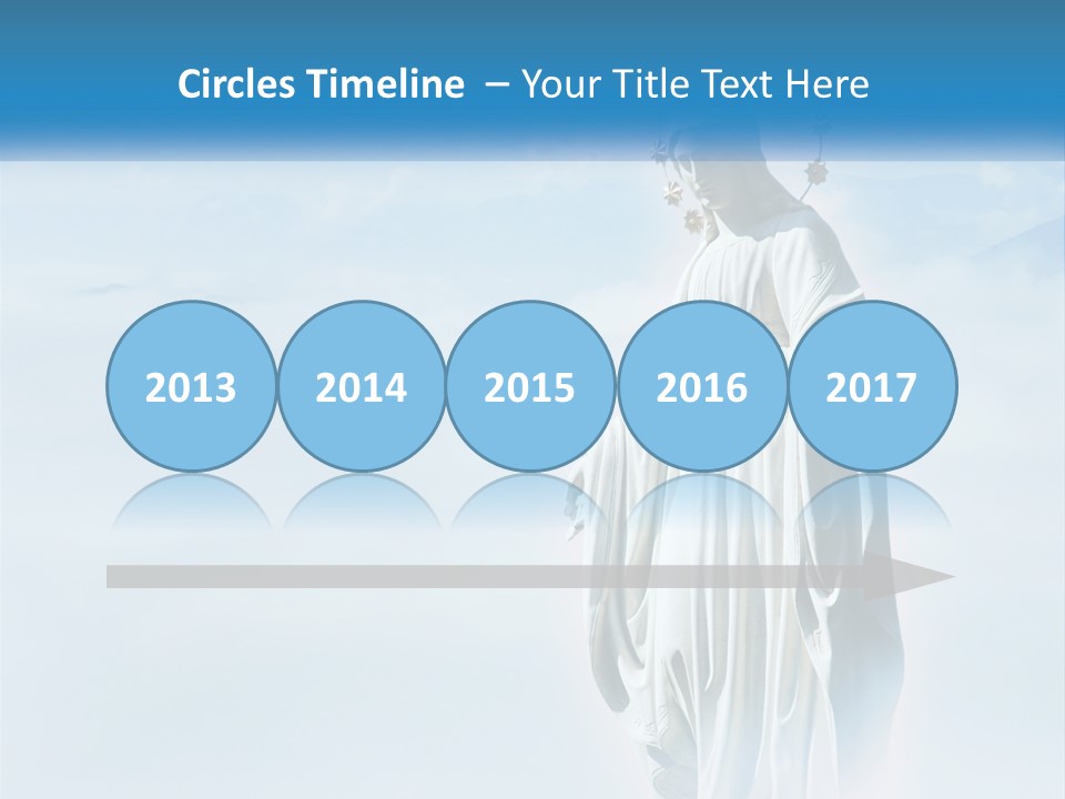 A Statue With A Crown Of Flowers On Top Of It PowerPoint Template