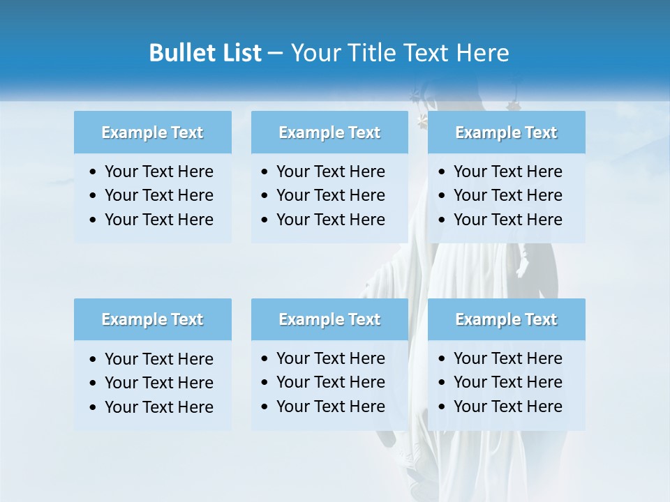 A Statue With A Crown Of Flowers On Top Of It PowerPoint Template