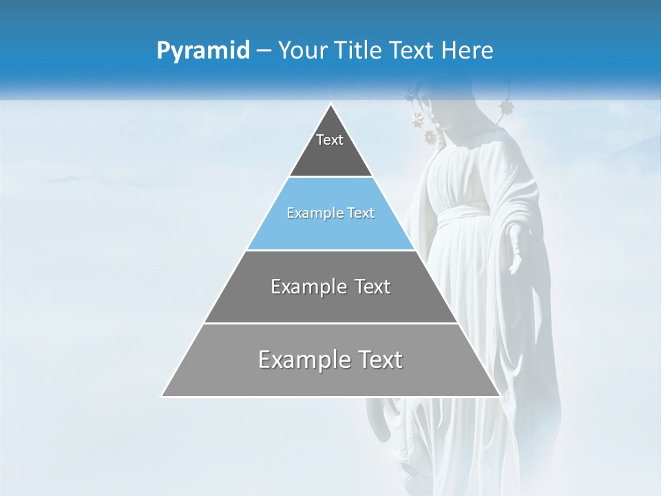 A Statue With A Crown Of Flowers On Top Of It PowerPoint Template