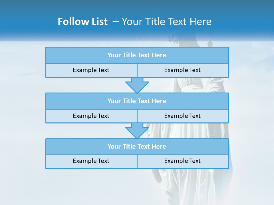 A Statue With A Crown Of Flowers On Top Of It PowerPoint Template