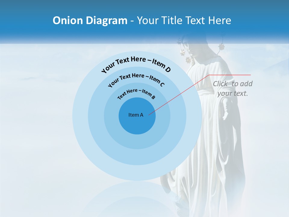 A Statue With A Crown Of Flowers On Top Of It PowerPoint Template