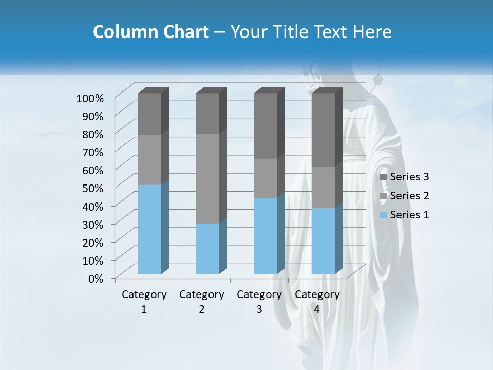 A Statue With A Crown Of Flowers On Top Of It PowerPoint Template