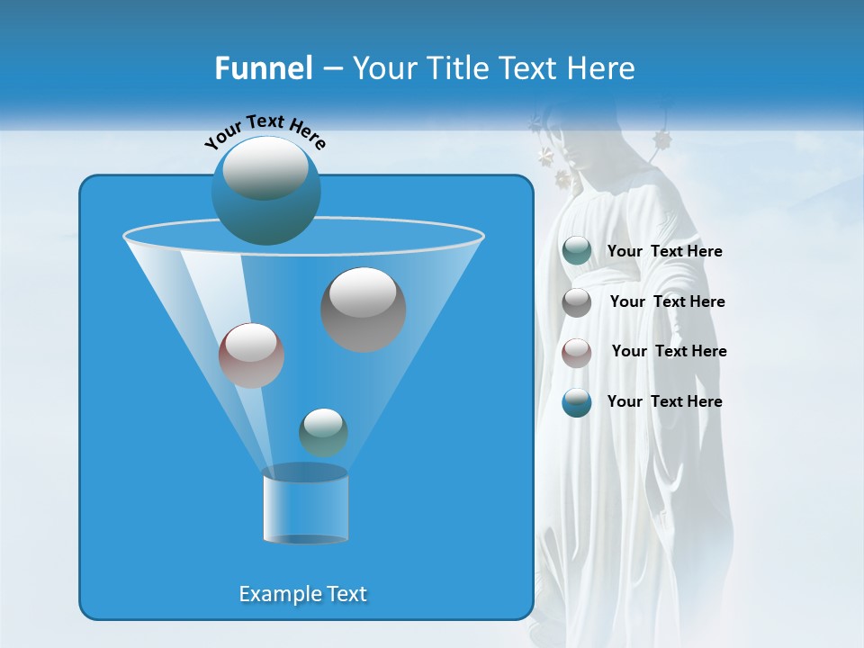 A Statue With A Crown Of Flowers On Top Of It PowerPoint Template