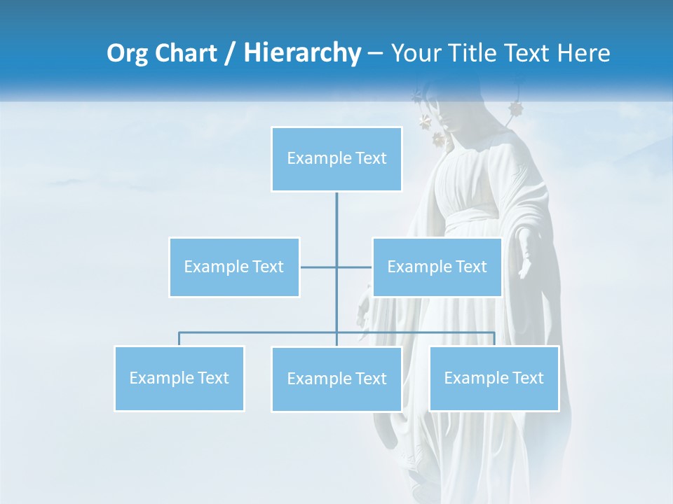 A Statue With A Crown Of Flowers On Top Of It PowerPoint Template