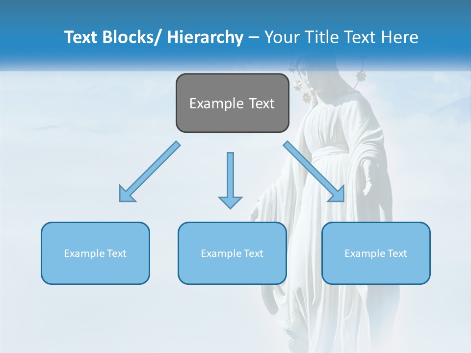 A Statue With A Crown Of Flowers On Top Of It PowerPoint Template