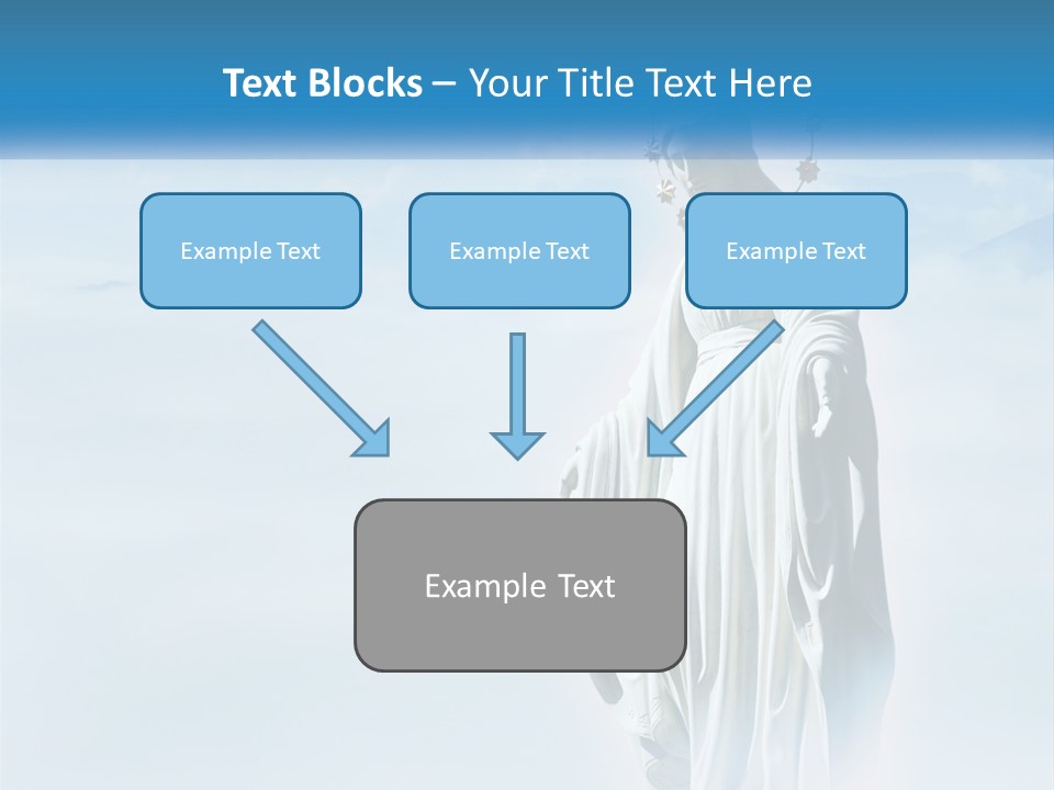 A Statue With A Crown Of Flowers On Top Of It PowerPoint Template