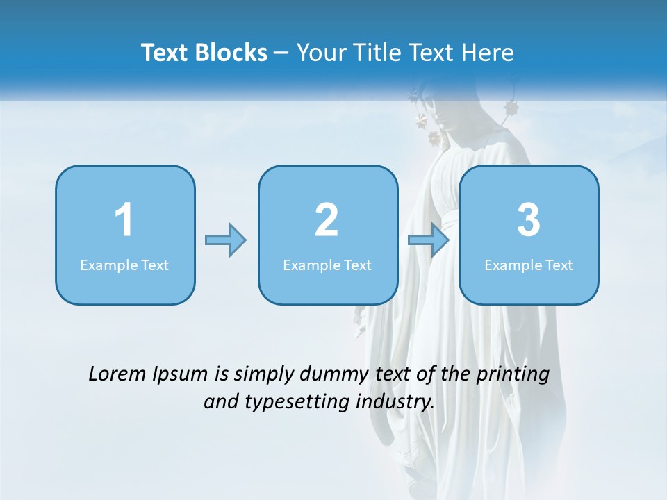 A Statue With A Crown Of Flowers On Top Of It PowerPoint Template