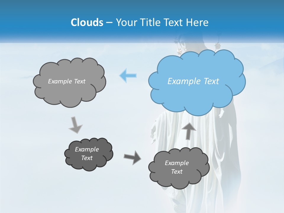 A Statue With A Crown Of Flowers On Top Of It PowerPoint Template