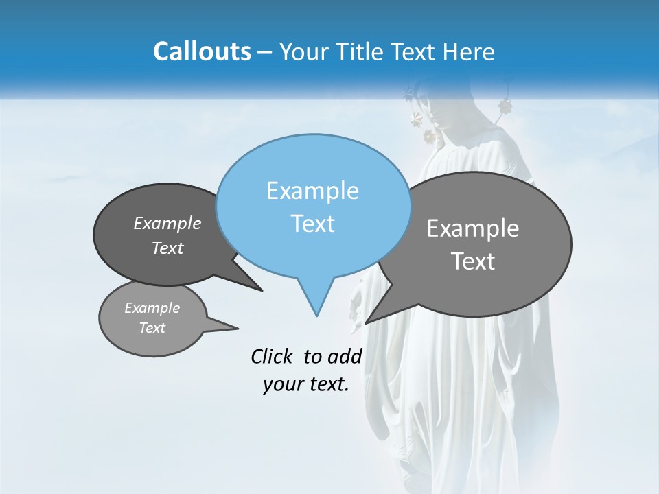 A Statue With A Crown Of Flowers On Top Of It PowerPoint Template