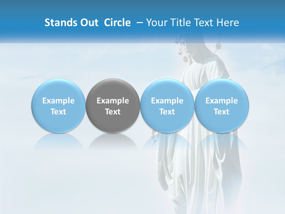 A Statue With A Crown Of Flowers On Top Of It PowerPoint Template