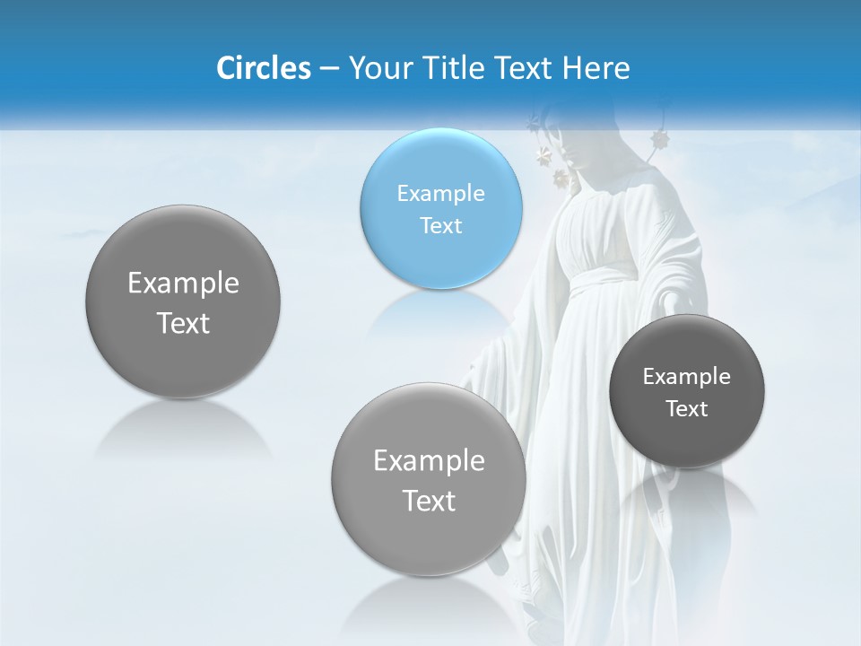 A Statue With A Crown Of Flowers On Top Of It PowerPoint Template