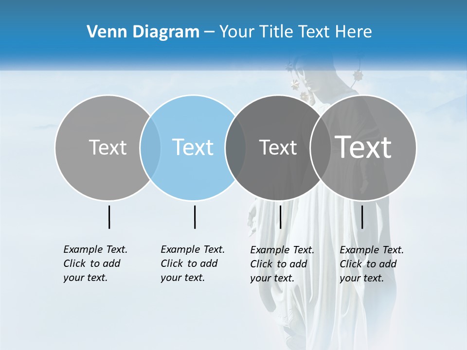 A Statue With A Crown Of Flowers On Top Of It PowerPoint Template