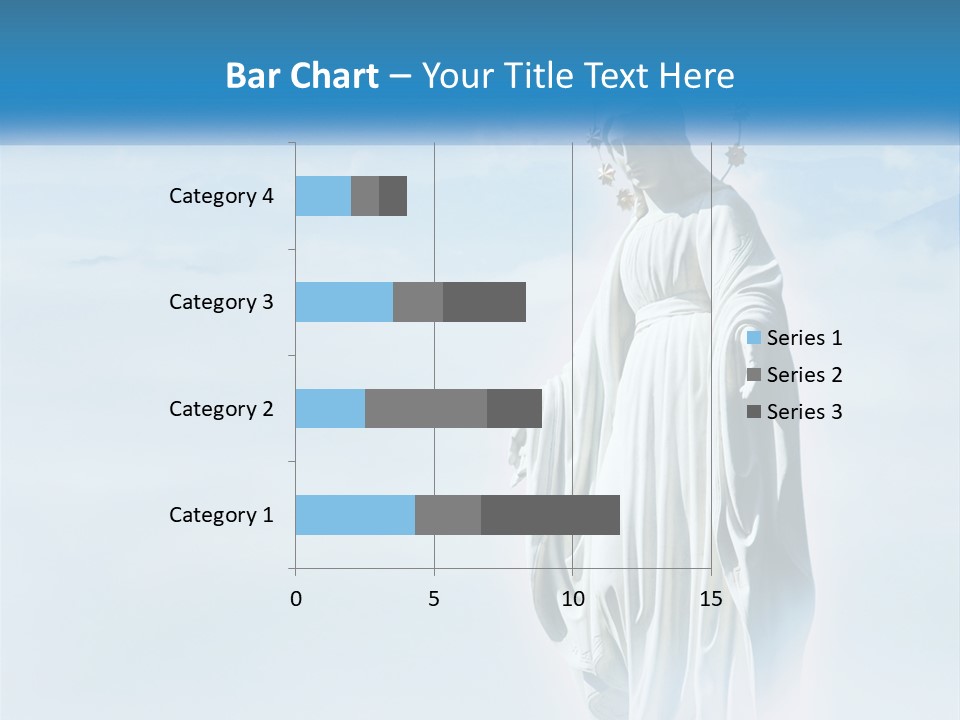 A Statue With A Crown Of Flowers On Top Of It PowerPoint Template
