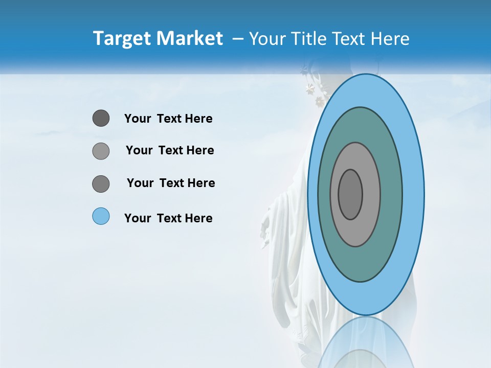 A Statue With A Crown Of Flowers On Top Of It PowerPoint Template