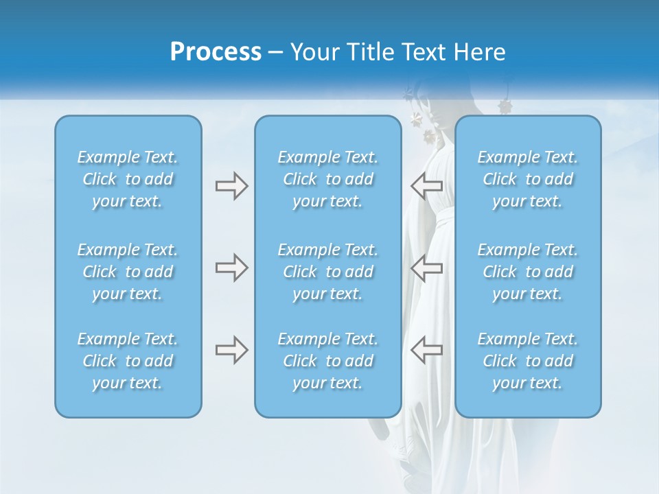 A Statue With A Crown Of Flowers On Top Of It PowerPoint Template