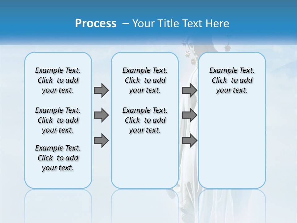 A Statue With A Crown Of Flowers On Top Of It PowerPoint Template