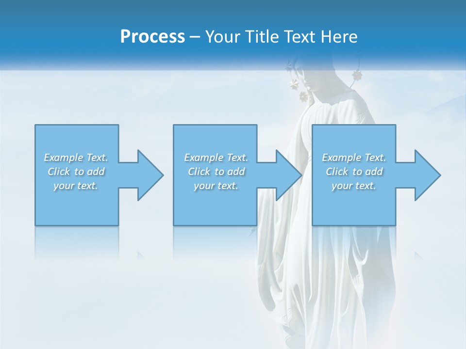 A Statue With A Crown Of Flowers On Top Of It PowerPoint Template