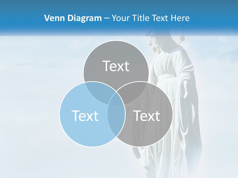 A Statue With A Crown Of Flowers On Top Of It PowerPoint Template
