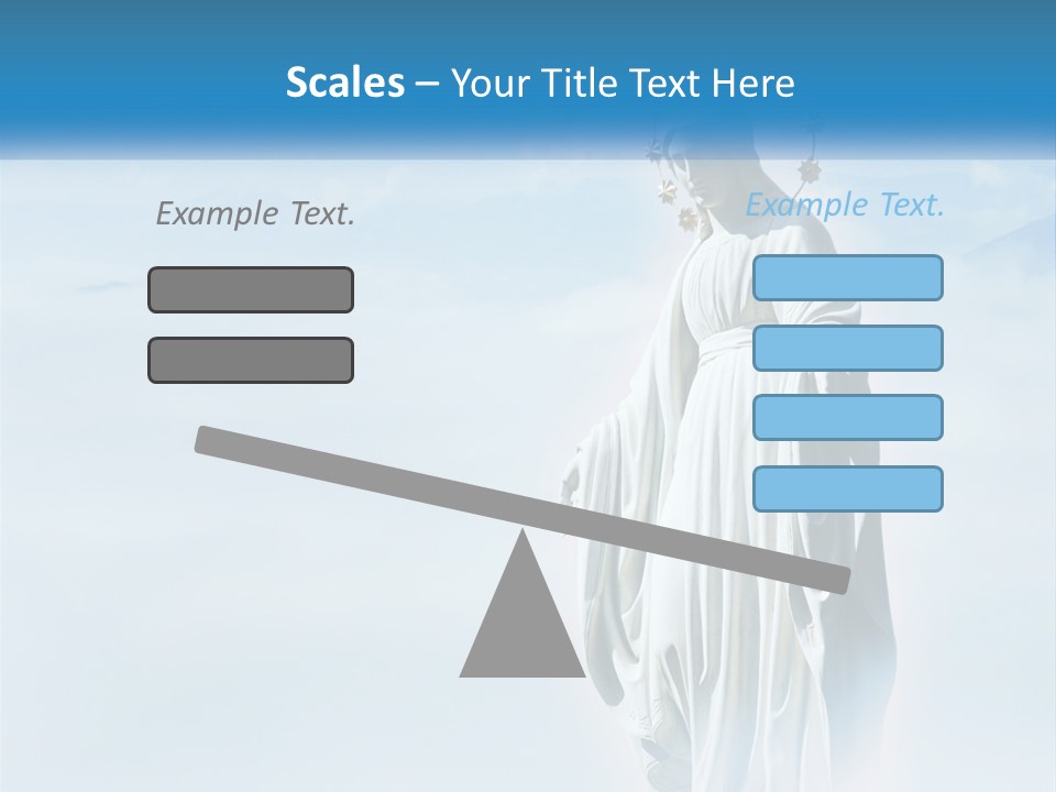 A Statue With A Crown Of Flowers On Top Of It PowerPoint Template