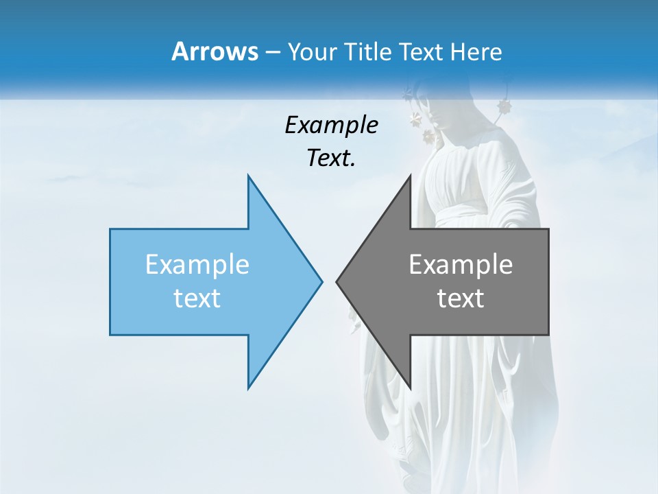 A Statue With A Crown Of Flowers On Top Of It PowerPoint Template