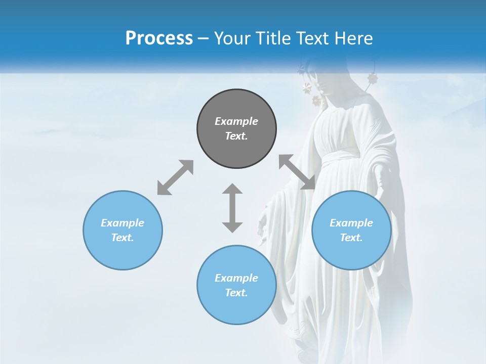 A Statue With A Crown Of Flowers On Top Of It PowerPoint Template