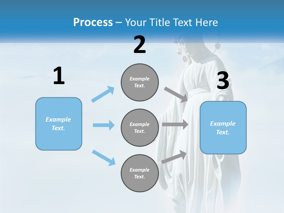 A Statue With A Crown Of Flowers On Top Of It PowerPoint Template