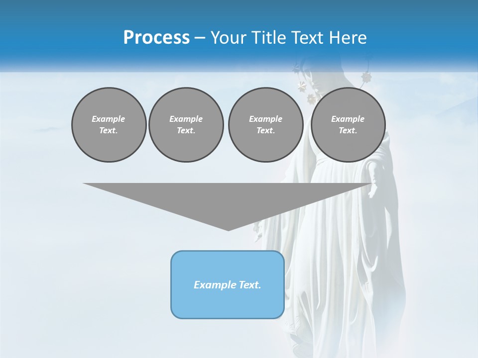 A Statue With A Crown Of Flowers On Top Of It PowerPoint Template