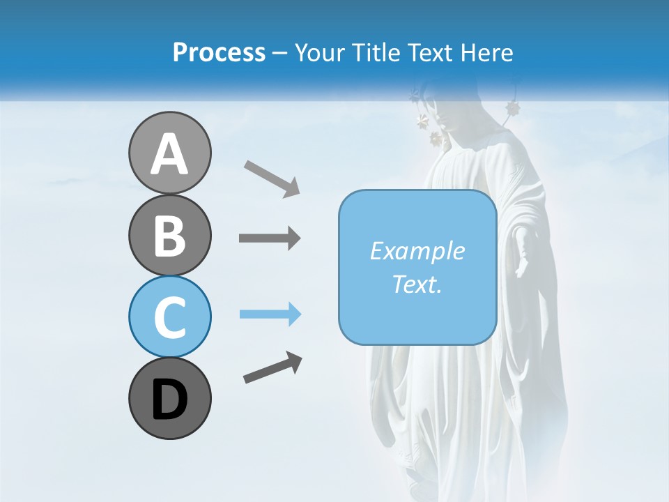 A Statue With A Crown Of Flowers On Top Of It PowerPoint Template
