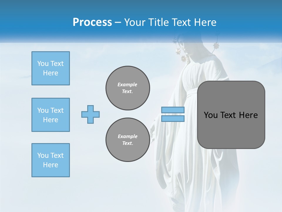A Statue With A Crown Of Flowers On Top Of It PowerPoint Template