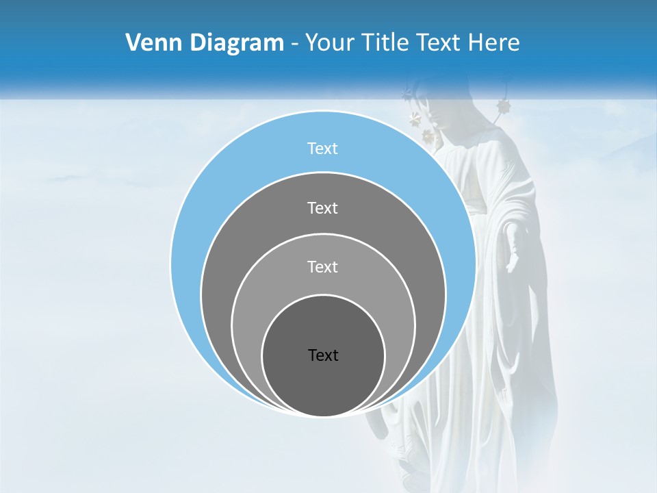 A Statue With A Crown Of Flowers On Top Of It PowerPoint Template