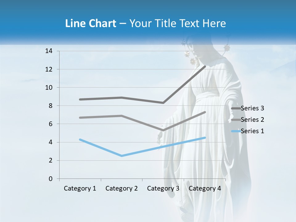 A Statue With A Crown Of Flowers On Top Of It PowerPoint Template