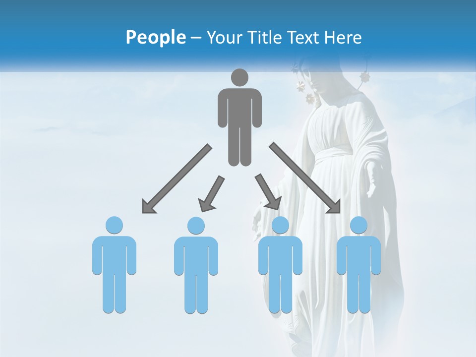 A Statue With A Crown Of Flowers On Top Of It PowerPoint Template